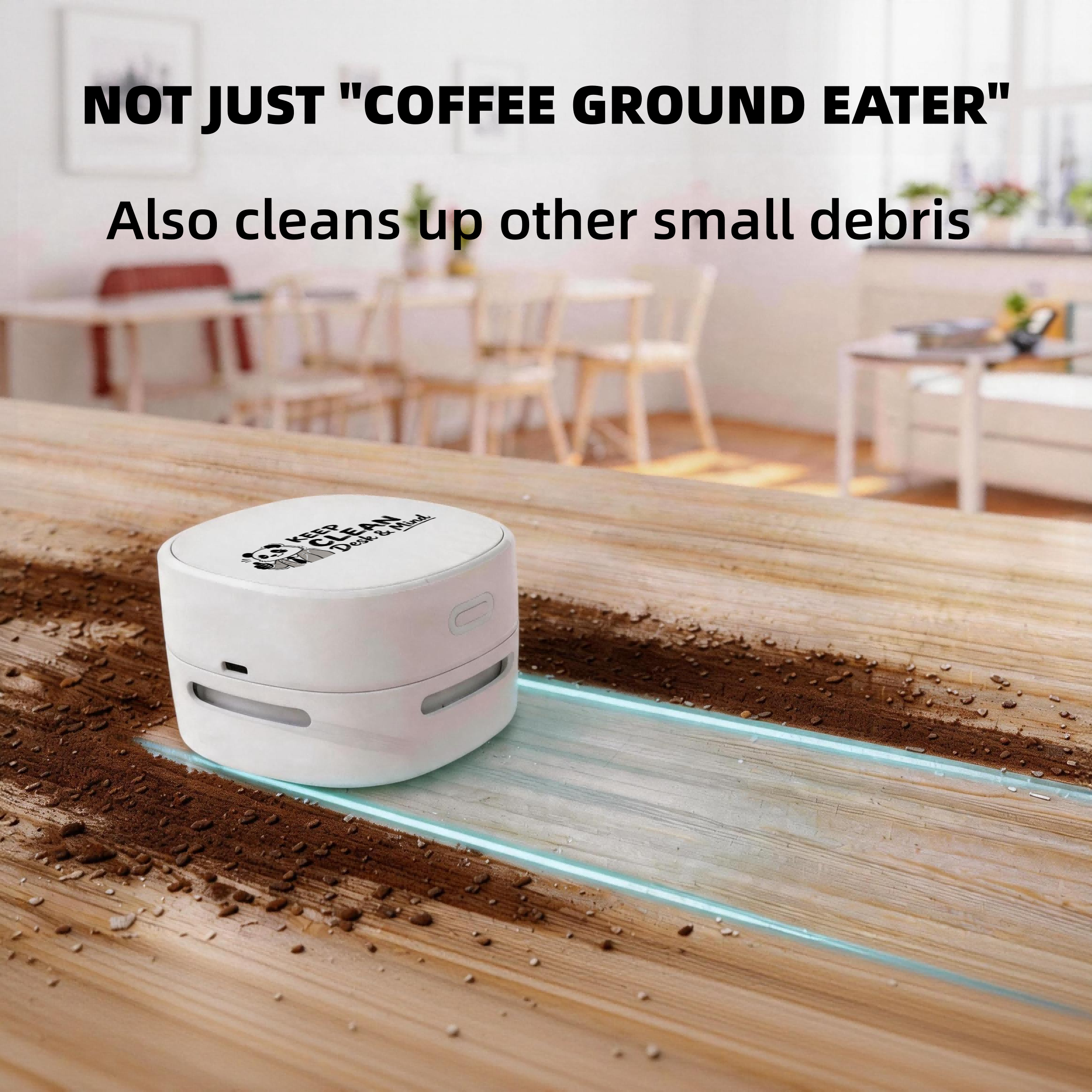 Mini Desktop Vacuum Coffee Grounds Cleaner USB Rechargeable