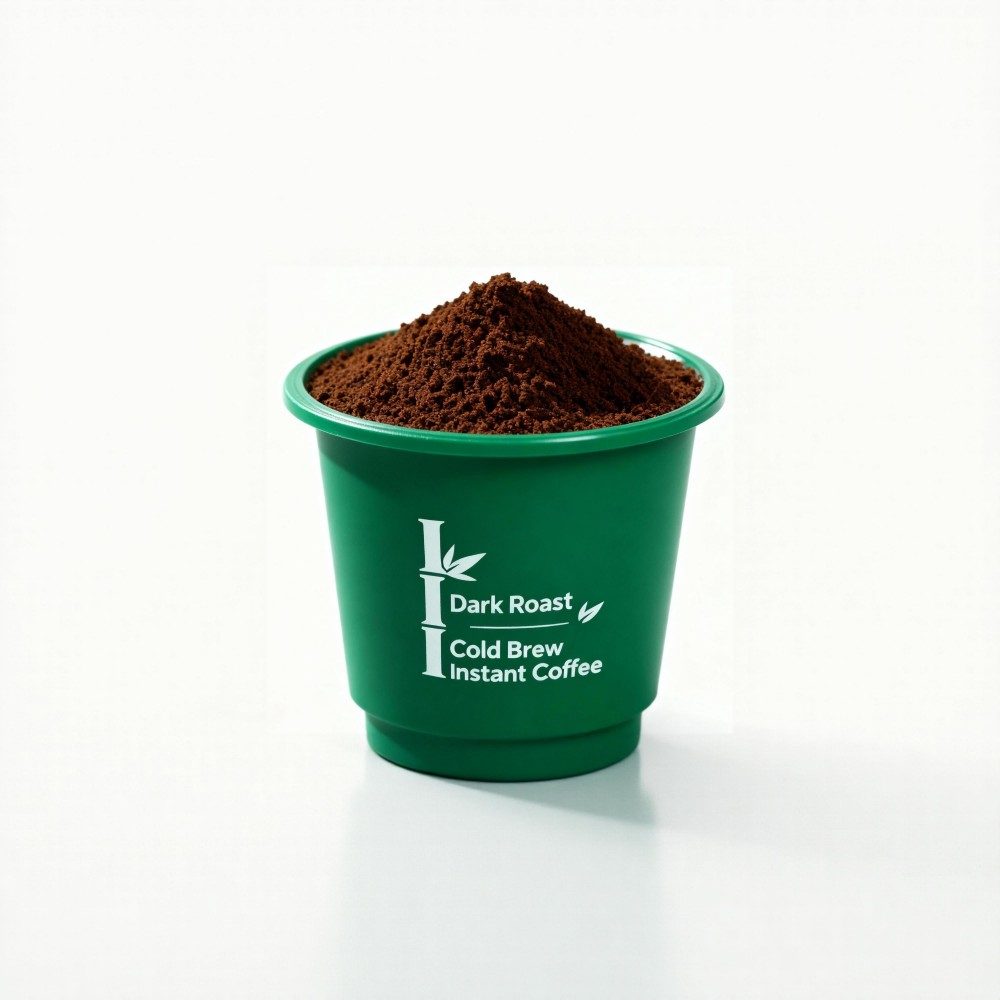 "1st Bamboo" Blend Cold Brew Solid Coffee Instant Family Size Bucket 50pcs